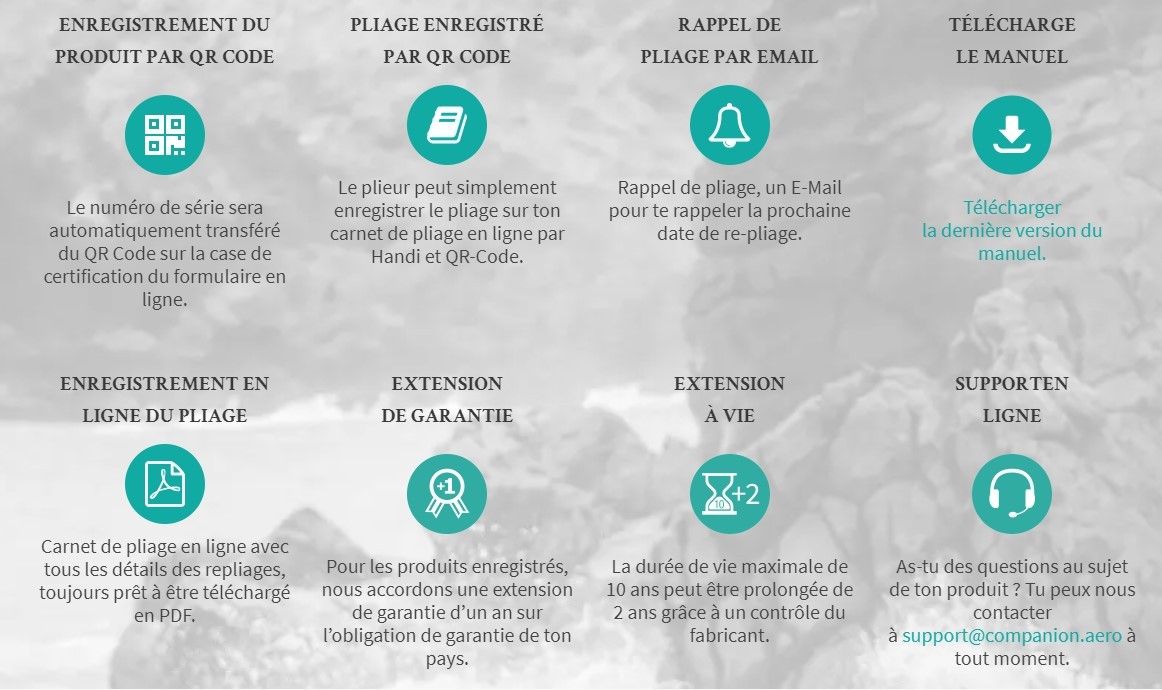 Advance Companion SQR Light 2 - Parachute de secours carré - Solo & Biplace #3