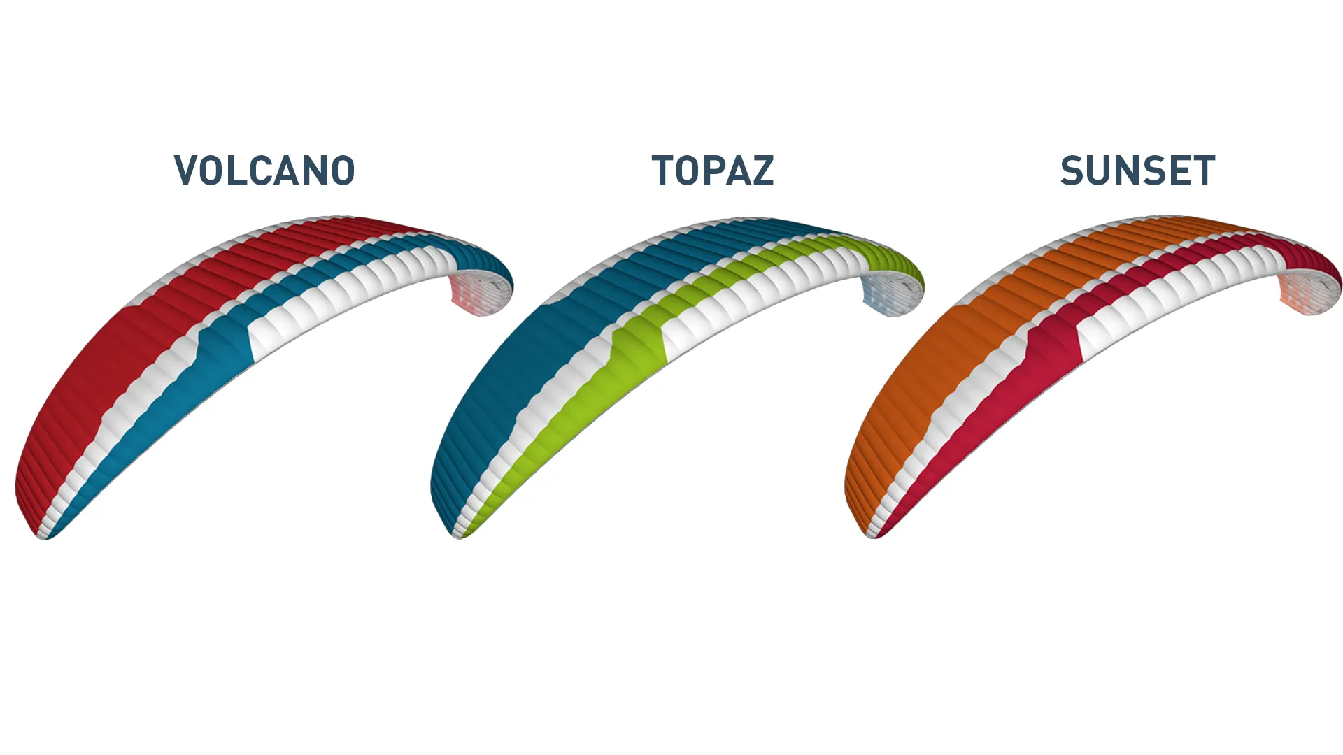 Sup'Air Sora Evo, Farben Volcano, Topaz und Sunset